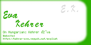 eva kehrer business card